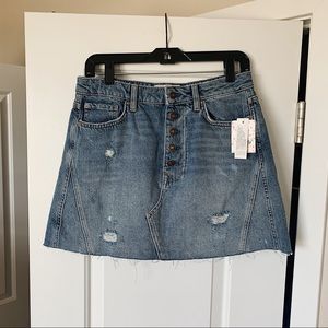 Free People Denim Mini Skirt